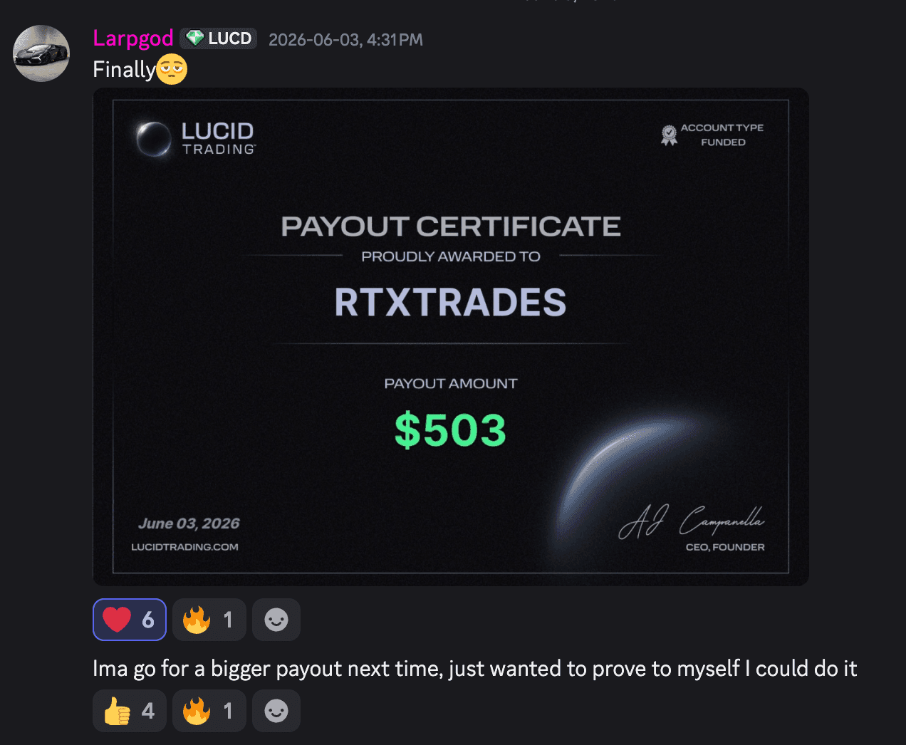 TB Trading Discord community screenshot