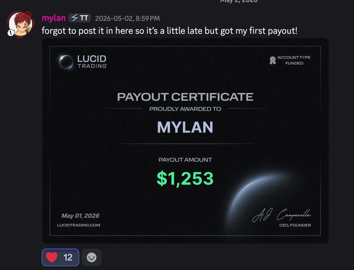 TB Trading Discord community screenshot