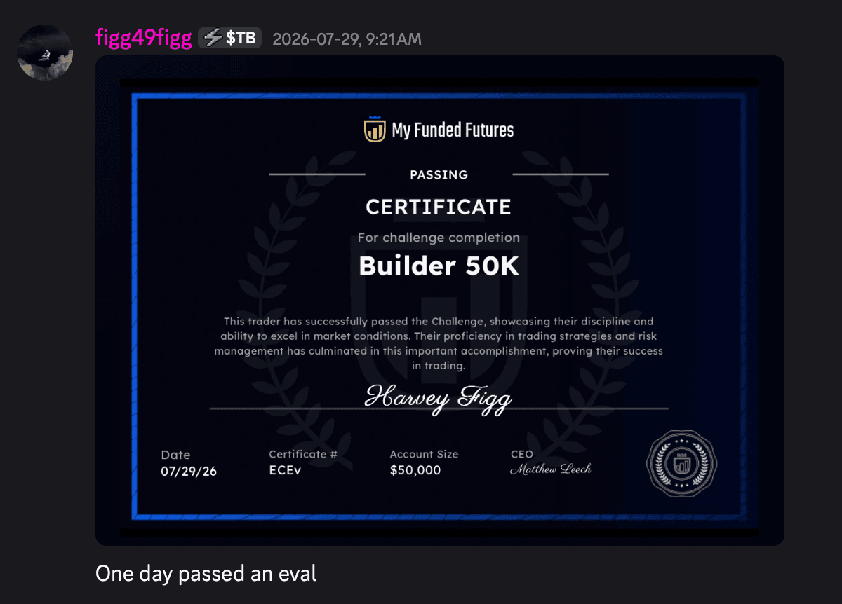 TB Trading Discord community screenshot